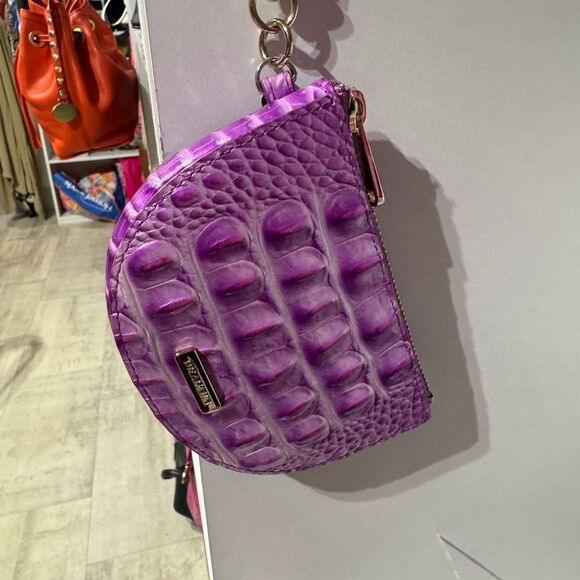 Brahmin Brett lilac essence Purple Crocodile Embossed Women's Bag - Picture 1 of 4